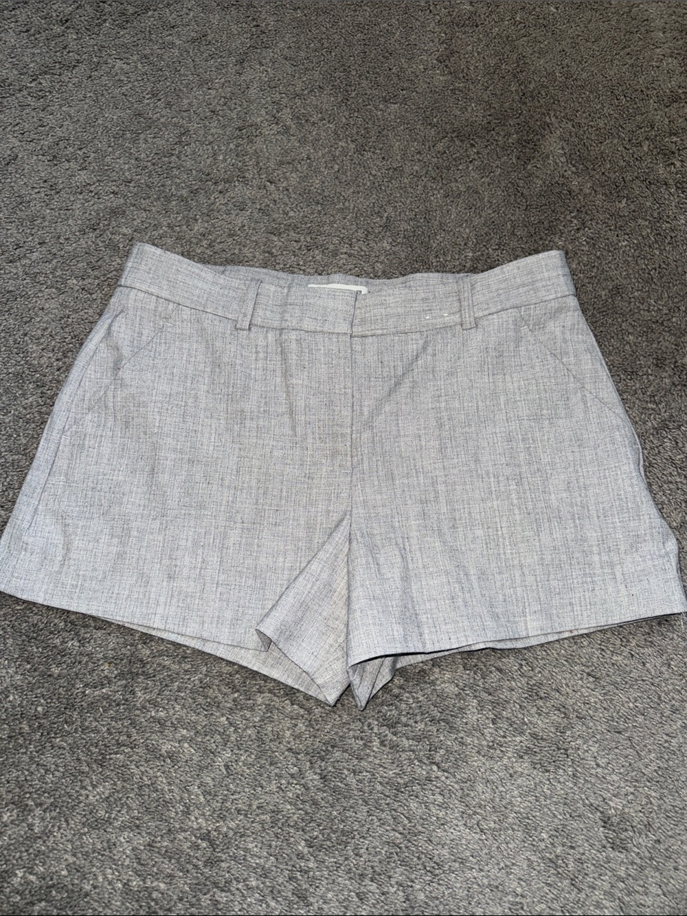 Abercrombie & Fitch Light Gray High-Waist Tailored Shorts- NWOT